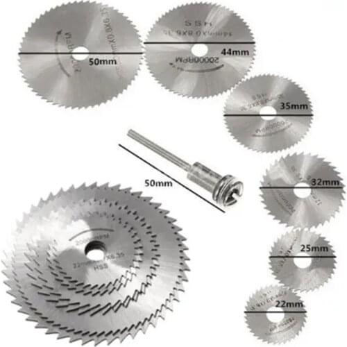 Mini HSS Circular Saw Blade Rotary Tool For Dremel Metal Cutter Power Tool Set Wood Cutting Discs Drill Mandrel Cutoff 22-60mm