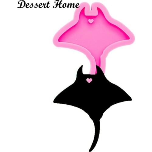 DY0349 Shiny Sting Rays Mold Resin Craft, Silicone Mould for Epoxy Resin, Keychain Molds, DIY Resin jewellery making