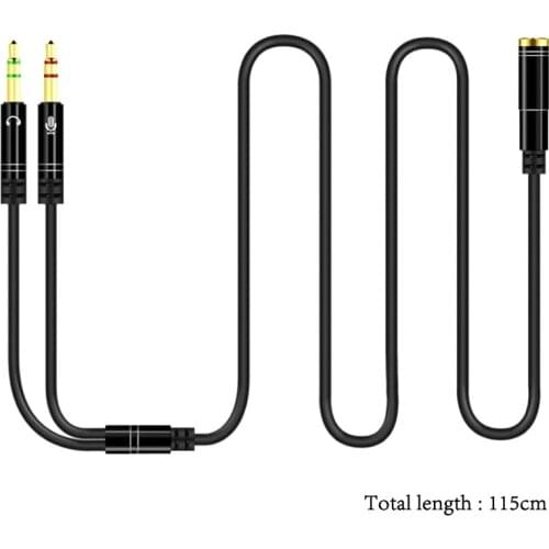 Computer adapter cable 1 point 2 adapter cable dual-hole computer headset audio two-in-one converter headset conversion cable