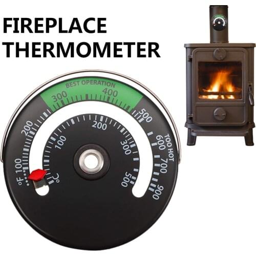 Fireplace Thermomete Magnetic Stove Thermometer Fire Stove Pipe Thermometer Gauge For Wood Log Chimney Pipe Oven
