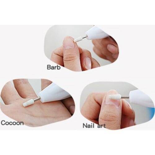 Compact Electric Nail Drill Machine Professional Manicure Polishing Shape Tools & 3Pcs Nail Drill Bits for Home Use Black