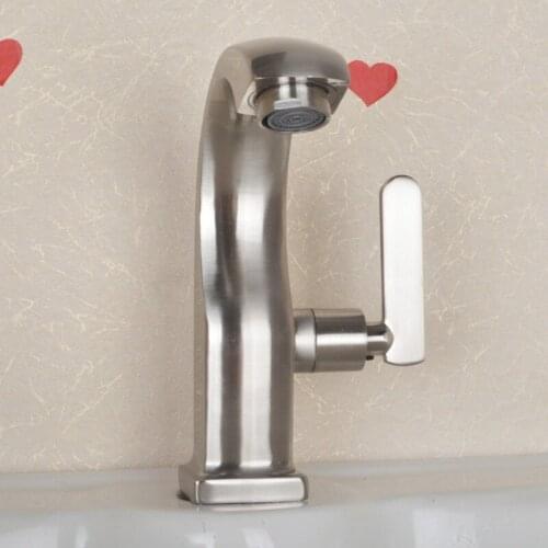 Kitchen Stainless steel single handle single hole single cold noodle faucet toilet wash a faucet ceramic a tap