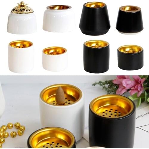 Incense Burner White/Black Censer Home Decor Desktop Ornament