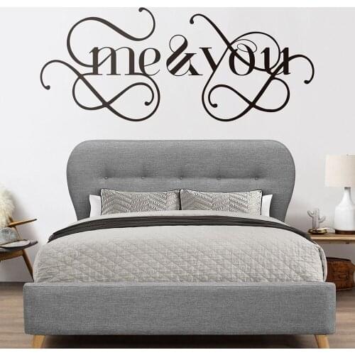 Me And You Love Wall Decals Couple Bedroom Decor Vinyl Home Bedroom Headboard Decor Wall Stickers Wedding Wall Decor Gift B329