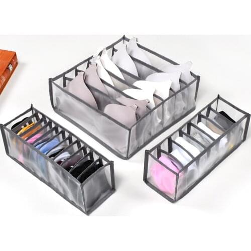 Multifunctional Underwear Storage Box, Socks, Artifact, Bra, Panties, Drawer Type Separation Lattice Finishing Box, Household