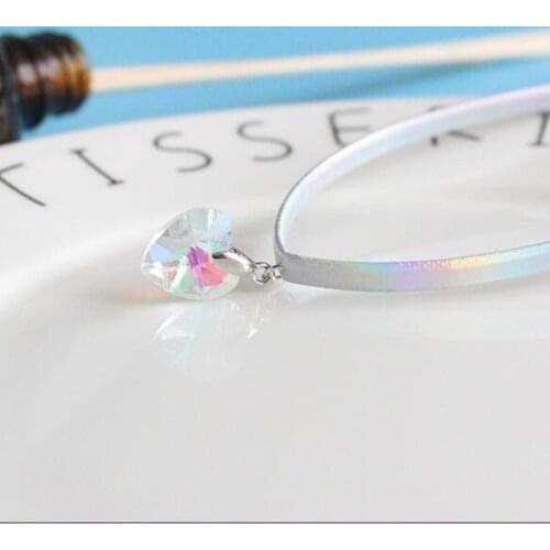 Timlee N034 Fashion Summer Clean Heart Collar Bone Chain Chokers Necklace