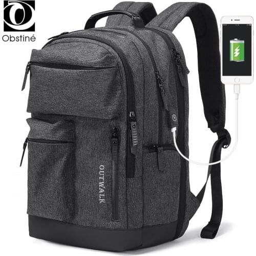 Travel Backpack Male with USB Charger for Laptop 15.6 Inch Backpacks for Men Bagpack Large Waterproof Back Pack Backbag Bags Man