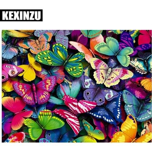 Diy full square/round diamond painting Mosaic-Color butterfly-Cross Stitch Rhinestone with embroidery Wedding decoration