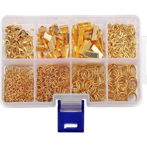 800Pcs Jewelry Making Set Tools Open Jump Rings Lobster Clasps For DIY Bracelet Necklace Jewelry Making Kit Supplies Accessories