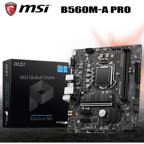 New Coming LGA 1200 MSI B560M-A PRO Motherboard DDR4 64GB DDR4 5200(OC)MHz Overlocking PCI-E 4.0 M.2 Intel B560 Mainboard 1200