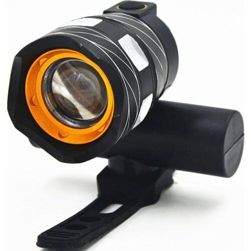 New 1800LM Zoomable XM-L T6 LED Built-in Battery zoom USB Bicycle Light Bike Front Light Lamp