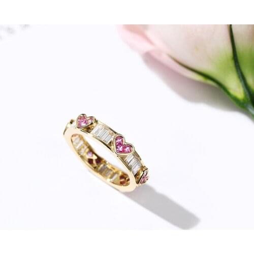 Gold Filled Ring for Women Anillos Violet Zircon Engagement Wedding Ring 14K White Gold Ring for Jewelry Women Wedding Nose