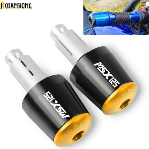 MSX125 LOGO 7/8mm CNC Motorcycle Handlebar Grips Handle Bar Cap End Plugs For Honda MSX125 2013 2014 2015 2017 2018 2019 MSX 125
