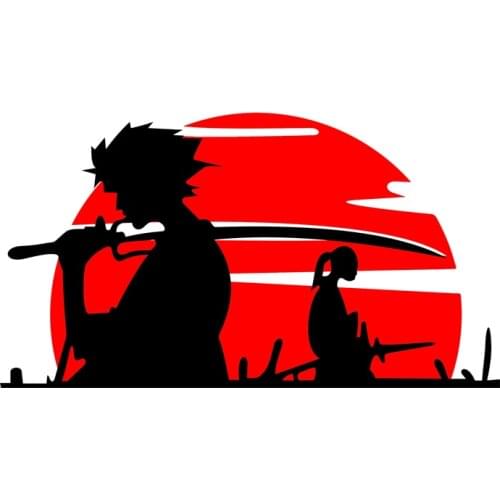 S40894# Self-Adhesive Decal Samurai Car Sticker Waterproof Auto Decors on Bumper Rear Window