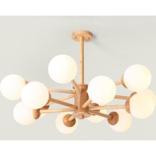 Modern Led Wooden Pendant Lights Japanese-style Home Living Room Decoration Bedroom Hanging Light Fixture Ceiling Pendant Lamp