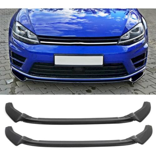 3pcs for Maxton Style Front Bumper Splitter Lip ABS Replacement for MK7 R 2013 2014 2015 2016