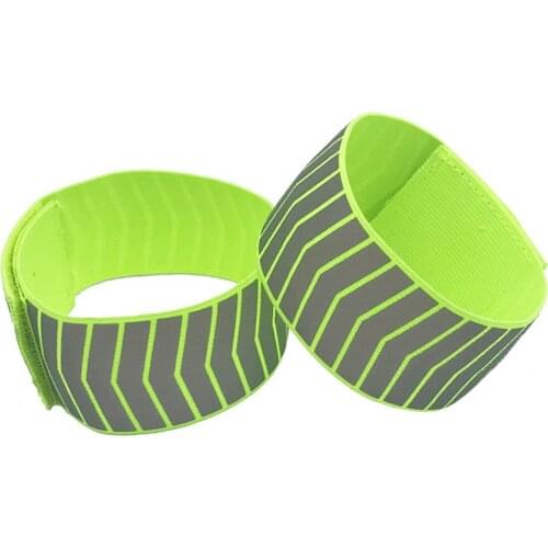 Safety Reflective Sports Arm Bands Arrow Mark Wrist Belt Night Running Cycling High Visibility Safety Band Reflector Tape Straps