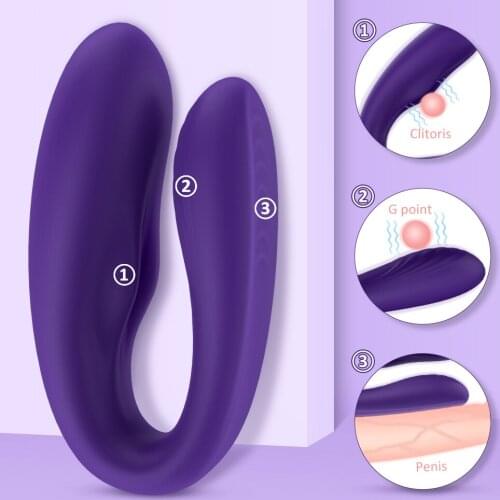 Couple Vibrator Sex Toys For Women Vagina Clitoris Stimulate U Type Vibrator G-Spot Massage Female Masturbator Adults Products