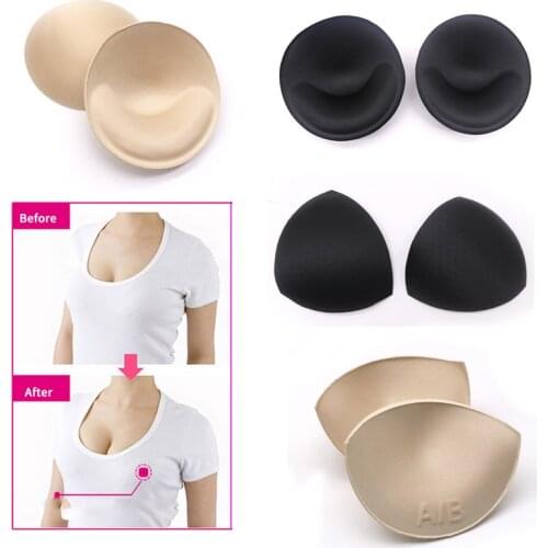 1pair=2pcs Multi-style Women Sponge Bra Pads Swimsuit Bikini Pads Push Up Breast Enhancer Removeable Bra Padding Inserts Cups