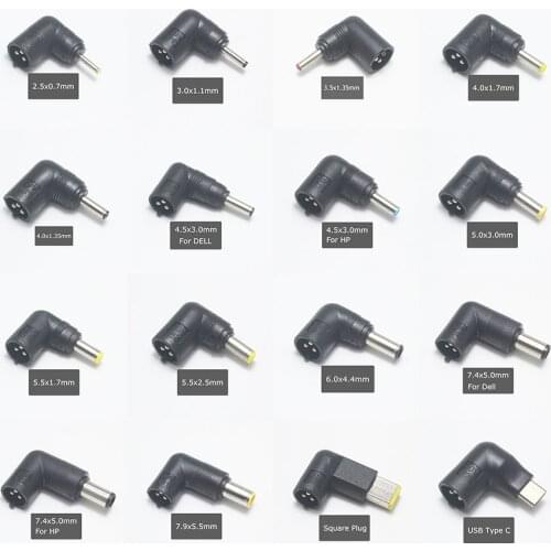 1Pcs 3 Pin Universal Dc Power Supply Adapter Charger Connector Dc Tips Plugs 3Pin Jack Male USB Type C Laptop Adapter Connector