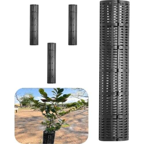 3/6pcs Black Plant Protection Cover Smart Plant And Tree Protection Device Scalable Guard Hollow Protector Hollow 7x50cm