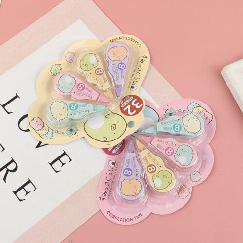 4pcs / Bag Random Color Lovely Portable White Correction Tape Gift Stationery School Office Supplies Correction Tape
