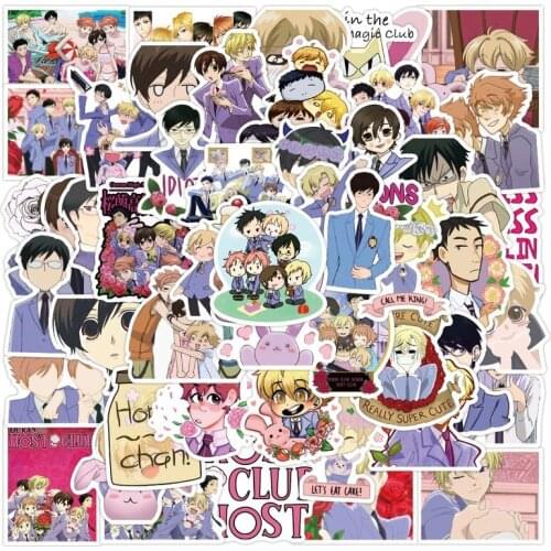 10/50Pcs Anime Ouran High School Host Club Sticker Japan Classic Anime Waterproof Decals Skateboard Sticker Laptop Suitcase