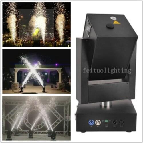8pcs DMX Rolling 750W Cold Spark Fireworks Fountain Machine Moving Head 750W Spark Machine For Wedding