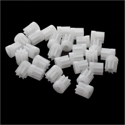 Promotion! 30Pcs 0.5 Modulus 8 Teeth Plastic Gear Cog for 2mm Toy Car Motor Shaft