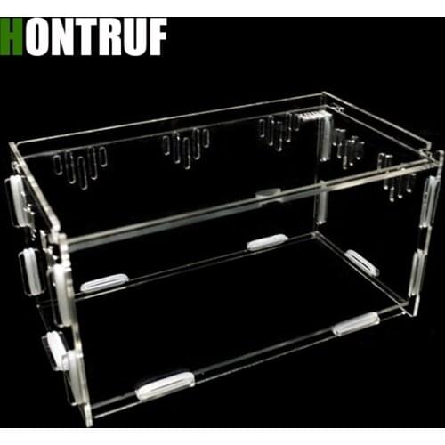 8.27*4.33*4.33inch Acrylic Transparent DIY Installation Reptile Box Spider Hermit Crab Turtle Lizard Cylinder Reptile Box