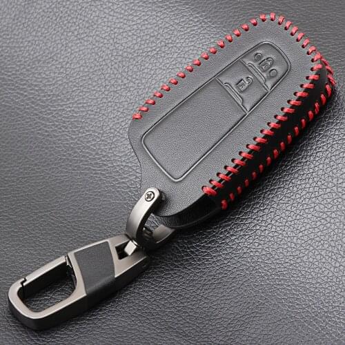 Car Genuine Leather Key Holder Cover Bag Shell Pocket For Toyota Camry Corolla Prius C-HR CHR 2017 2018 Fob Key Accessories