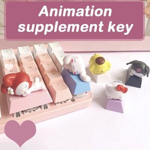 Big-eared dog For Mechanical Keyboard Cartoon Cute Keycap Supplement Auxiliary Key Keycap Cross Shaft