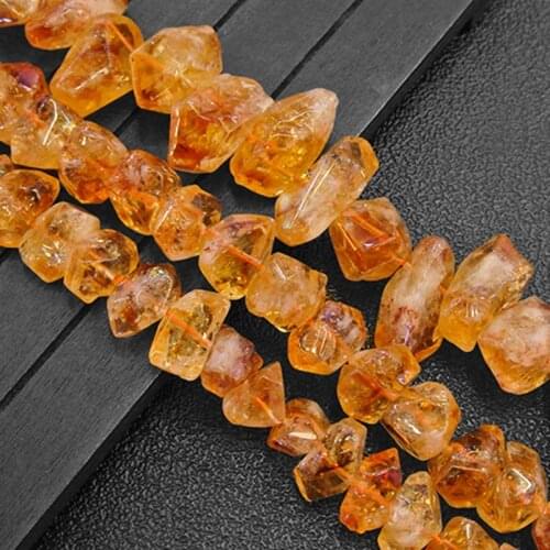 LOOSE BEADS CITRINE FLAT BAROQUE faceted 6-9mm wholesale for DIY jewelry necklace 38cm
