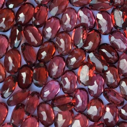 Mozambique Garnet Natural Loose Gemstone Beads facted oval 7x9mm for Inlaid jewelry Making Necklace Ring DIY ICNWAY