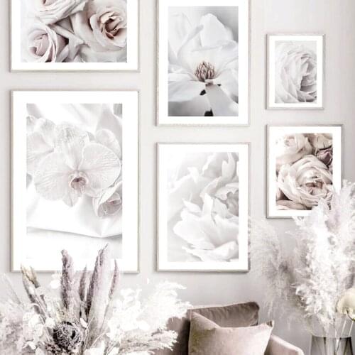 Blooming Flowers Magnolia Rose Peony Nordic Posters And Prints Wall Art Canvas Painting Home Decoration Pictures For Living Room