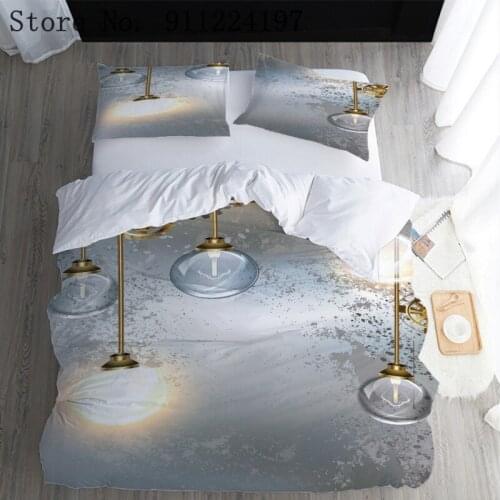 Home Textile King Queen Single Double Bulb Bedding Sets Kids Teen Bed Linens Home Decor Duvet Cover Pillowcase Bed Sheet