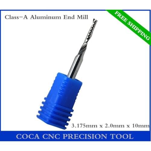 3.175mm*2.0mm*10mm,Freeshipping CNC router bit,Solid carbide end milling cutter,Aluminum cutter,Tungsten end mill,PVC,Acrylic
