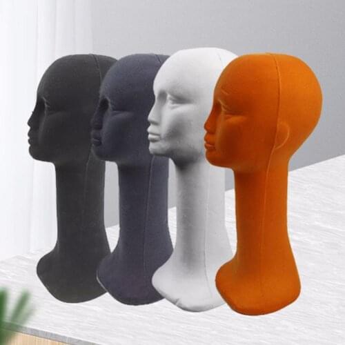 Head Model Hair Wig Hat Styrofoam Mannequin Head Foam Display Stand Scarf Hat Holder DIY Photography Props Adult Mannequin Head