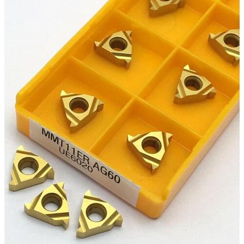 10pcs MMT 11ER AG60 UE6020 threaded turning tool cutting tool carbide insert CNC lathe turning tool 11ER AG60 UE6020