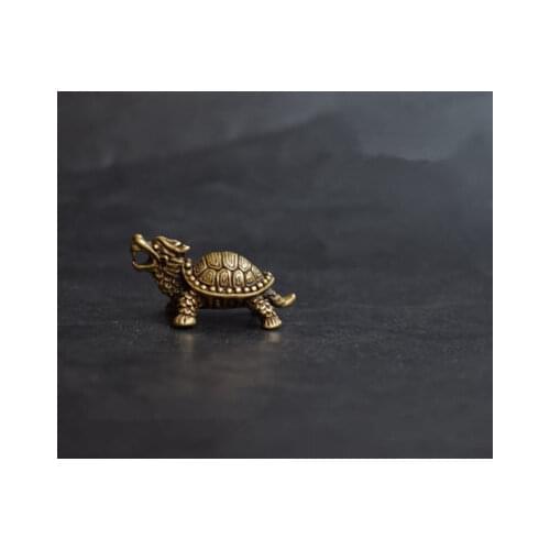 China brass dragon turtle small statue