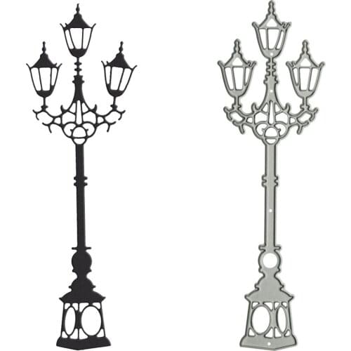 Metal Cutting Dies Scrapbooking Tall Road Lamp Light Pattern For DIY Clipart Decorating Craft Paper Cutter Mold