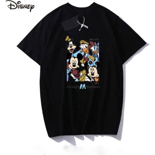 Disney Mickey Mouse T Shirt Fashion Women Mens T-shirt Short Sleeve Clothing Funny Couples Shirt Casual O-neck Tops Lovers Tee
