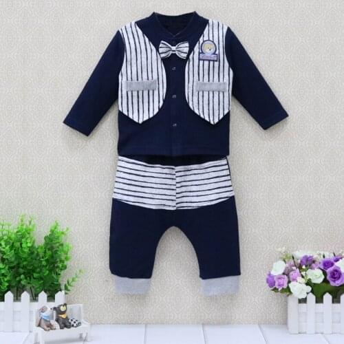 2021 new arrival pure cotton soft Little Q cute formal style baby autumn clothing set long sleeve t shirt+pants children outfits