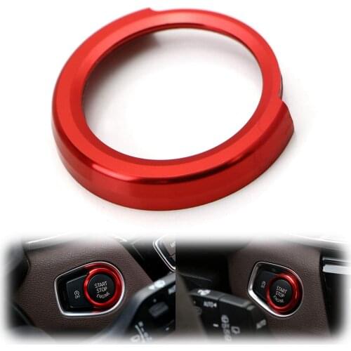Anodized Red Aluminum Keyless Engine Push Start Button Decoration Ring Trim Compatible With BMW 2 3 4 Series X1F22F30F32F34 F48