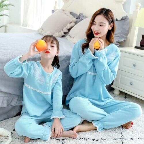 Mum and Baby Mother Daughter Pajamas Dress Cotton Family Clothing Christmas Pjs Pregnancy Clothes Sleepwear Big Little Sister
