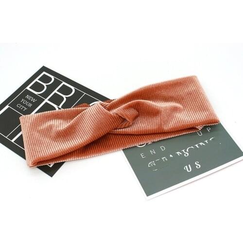 2020 Elastic Knot Headbands Sweat Absorbing Solid Color Headband for Women Girl Baby Fashion Cotton Cross Hair Accessories