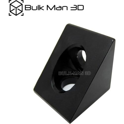 100pcs/Lot Black 20 Series 90 Degree Angle Corner Bracket 20*20 for V-Slot Aluminum Extrusions Profile