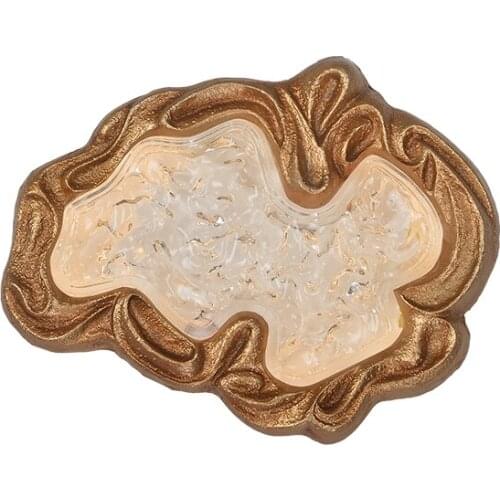 Unique shape single light copper wall corner lamp with glass cover