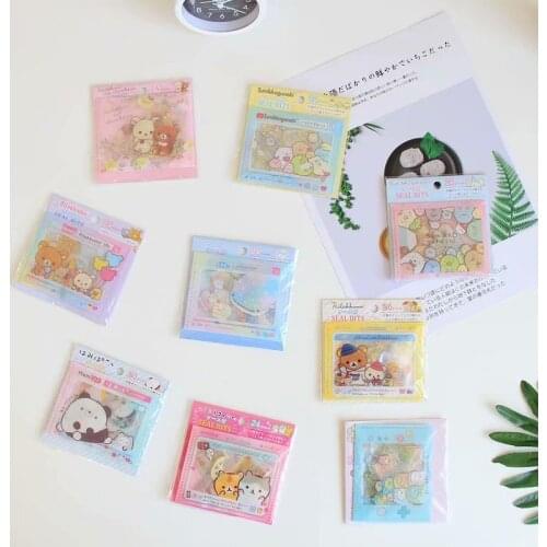 Japanese Stationery Stickers Cartoon Sticky Paper Kawaii Diary Bear sticker For Decoration Diary Scrapbooking