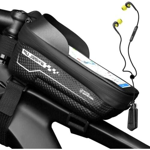 Hard Shell 6.2" Bicycle Phone Bag Rainproof Shade Mountain Bike Bag Front Mtb Accesorios Cycling Top Tube Bag